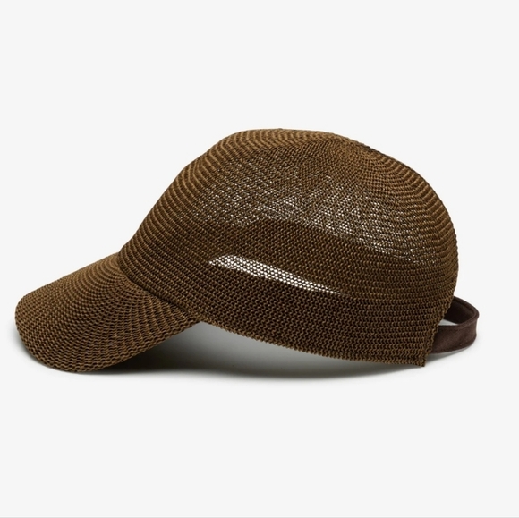 New Wyeth Paula Mesh Breathable Adjustable Packable UPF 50+ Chocolate Hat O/S